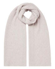 Load image into Gallery viewer, N.Peal Unisex Short Ribbed Cashmere Scarf Frost White
