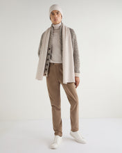 Load image into Gallery viewer, N.Peal Unisex Short Ribbed Cashmere Scarf Frost White
