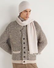 Load image into Gallery viewer, N.Peal Unisex Short Ribbed Cashmere Scarf Frost White
