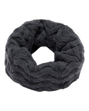 Load image into Gallery viewer, N.Peal Unisex Cable Cashmere Snood Anthracite Grey
