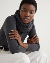 Load image into Gallery viewer, N.Peal Unisex Cable Cashmere Snood Anthracite Grey
