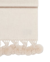 Load image into Gallery viewer, N.Peal Women&#39;s Davos Fur Bobble Cashmere Scarf Frost White
