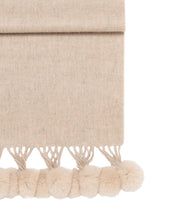 Load image into Gallery viewer, N.Peal Women&#39;s Davos Fur Bobble Cashmere Scarf Oatmeal Brown
