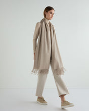 Load image into Gallery viewer, N.Peal Women&#39;s Woven Cashmere Shawl Oatmeal Brown
