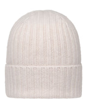 Load image into Gallery viewer, N.Peal Unisex Chunky Ribbed Cashmere Hat Frost White
