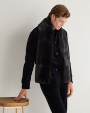 Load image into Gallery viewer, N.Peal Unisex Long Fur Scarf Dark Charcoal Grey
