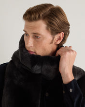 Load image into Gallery viewer, N.Peal Unisex Long Fur Scarf Dark Charcoal Grey
