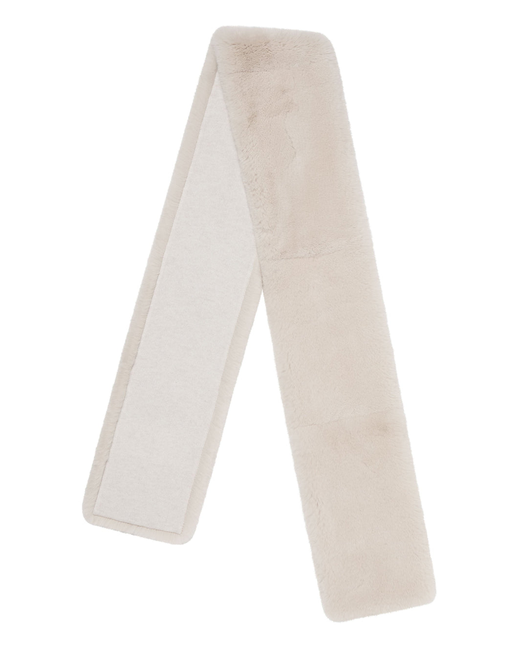 N.Peal Unisex Long Fur Scarf Frost White