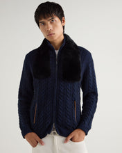 Load image into Gallery viewer, N.Peal Unisex Fur Neckwarmer Navy Blue
