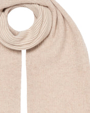 Load image into Gallery viewer, N.Peal Women&#39;s Plated Rib Cashmere Scarf Toasted Sesame Brown

