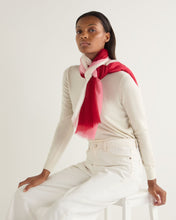 Load image into Gallery viewer, N.Peal Women&#39;s Dip Dye Cashmere Scarf Riding Red
