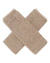 Load image into Gallery viewer, N.Peal Unisex Fur Lined Fingerless Cashmere Gloves Oatmeal Brown
