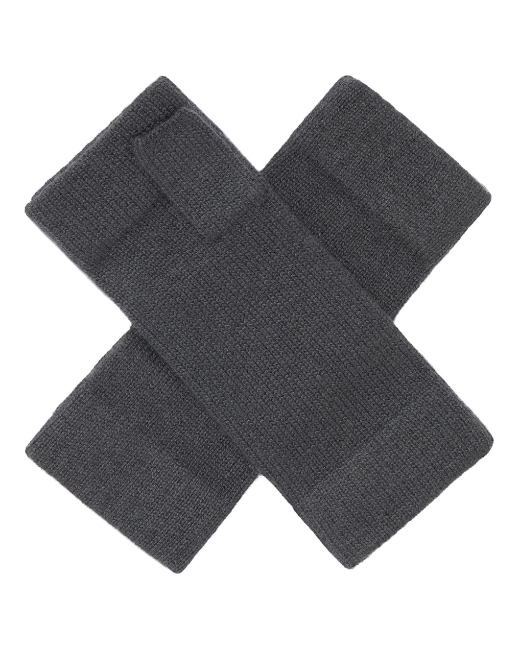 N.Peal Unisex Fingerless Cashmere Gloves Anthracite Grey