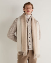 Load image into Gallery viewer, N.Peal Unisex Doubleface Woven Cashmere Scarf Frost White
