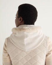 Load image into Gallery viewer, N.Peal Women&#39;s Fur Trim Ski Hood Frost White
