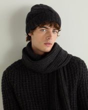 Load image into Gallery viewer, N.Peal Unisex Chunky Rib Cashmere Scarf Granite Blue
