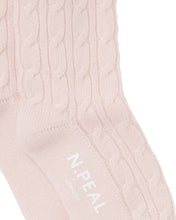 Load image into Gallery viewer, N.Peal Women&#39;s Cable Cashmere House Socks Quartz Pink
