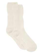 Load image into Gallery viewer, N.Peal Unisex Cashmere Rib Bed Socks New Ivory White
