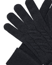 Load image into Gallery viewer, N.Peal Women&#39;s Cable Cashmere Gloves Anthracite Grey
