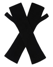 Load image into Gallery viewer, N.Peal Women&#39;s Long Cashmere Wristwarmers Black
