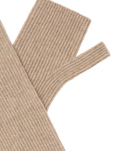 Load image into Gallery viewer, N.Peal Women's Long Cashmere Wristwarmers Oatmeal Brown
