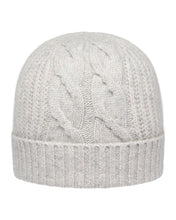 Load image into Gallery viewer, N.Peal Women&#39;s Cable Rib Cashmere Hat Fumo Grey
