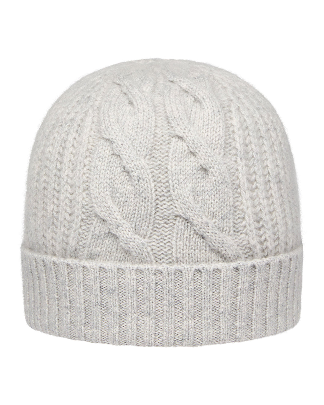 N.Peal Women's Cable Rib Cashmere Hat Fumo Grey