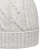 Load image into Gallery viewer, N.Peal Women&#39;s Cable Rib Cashmere Hat Fumo Grey
