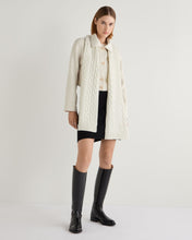 Load image into Gallery viewer, N.Peal Women&#39;s Cable Rib Cashmere Scarf With Lurex Snow Grey Sparkle
