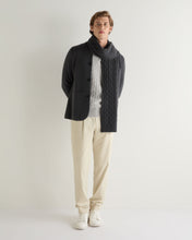 Load image into Gallery viewer, N.Peal Unisex Cable Rib Cashmere Scarf Anthracite Grey

