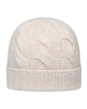 Load image into Gallery viewer, N.Peal Unisex Chunky Cable Cashmere Hat Frost White
