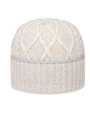 Load image into Gallery viewer, Unisex Chunky Cable Cashmere Hat Pebble Grey
