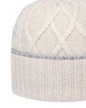 Load image into Gallery viewer, Unisex Chunky Cable Cashmere Hat Pebble Grey
