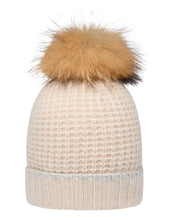 Load image into Gallery viewer, N.Peal Women&#39;s Waffle Stitch Cashmere Hat Ecru White
