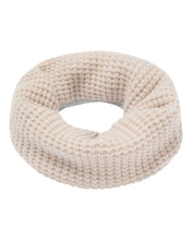 Load image into Gallery viewer, N.Peal Women&#39;s Waffle Stitch Cashmere Snood With Lurex Ecru White
