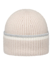 Load image into Gallery viewer, N.Peal Women&#39;s Sparkle Trim Cashmere Hat With Lurex Frost White
