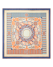 Load image into Gallery viewer, N.Peal Women&#39;s Cashmere Silk Printed Foulard Orange 
