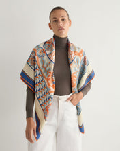 Load image into Gallery viewer, N.Peal Women&#39;s Cashmere Silk Printed Foulard Orange 
