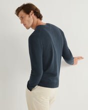 Load image into Gallery viewer, N.Peal Men&#39;s Burlington V Neck Cashmere Jumper Caviar Blue

