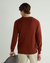 Load image into Gallery viewer, N.Peal Men&#39;s Burlington V Neck Cashmere Jumper Spice Orange
