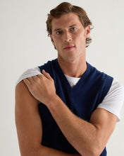 Load image into Gallery viewer, N.Peal Men&#39;s Westminster Cashmere Slipover French Blue
