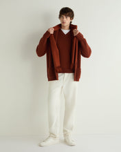 Load image into Gallery viewer, N.Peal Men&#39;s Kensington Cashmere Cardigan Spice Orange
