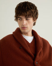Load image into Gallery viewer, N.Peal Men&#39;s Kensington Cashmere Cardigan Spice Orange
