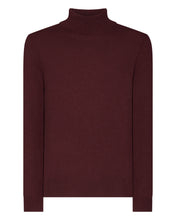 Load image into Gallery viewer, N.Peal Men&#39;s Trafalgar Roll Neck Cashmere Jumper Claret Red
