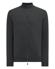 Load image into Gallery viewer, N.Peal Men&#39;s Knightsbridge Full Zip Cashmere Jumper Anthracite Grey
