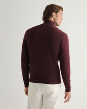 Load image into Gallery viewer, N.Peal Men&#39;s Knightsbridge Full Zip Cashmere Jumper Claret Red
