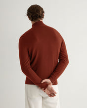 Load image into Gallery viewer, N.Peal Men&#39;s Knightsbridge Full Zip Cashmere Jumper Spice Orange
