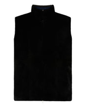 Load image into Gallery viewer, N.Peal Men&#39;s Vermont Fur Lined Gilet Navy Blue Melange
