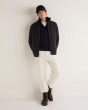 Load image into Gallery viewer, N.Peal Men's Aspen Cashmere Cable Fur Cardigan Granite Blue
