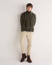 Load image into Gallery viewer, N.Peal Men&#39;s Richmond Cable Cashmere Cardigan Moss Green

